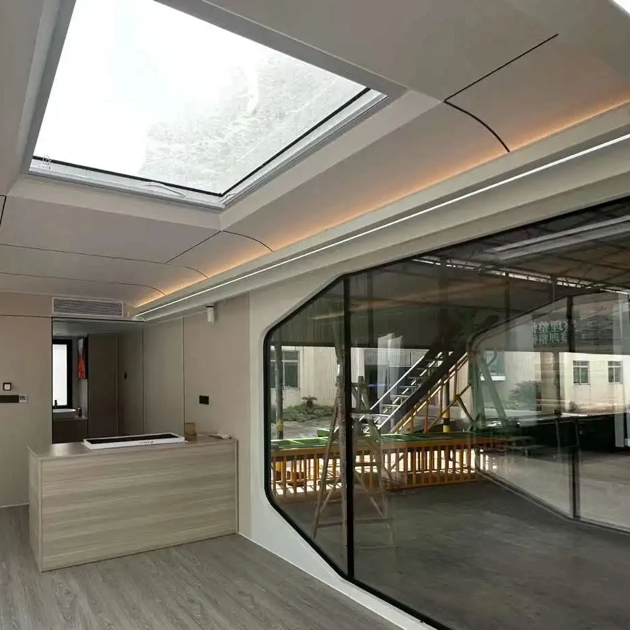 CGCH E5 Space Capsule Container Customized 6+12+6mm Double-Glazing Glass Mobile Tiny House Cabin Hotel Apple Cabin Container