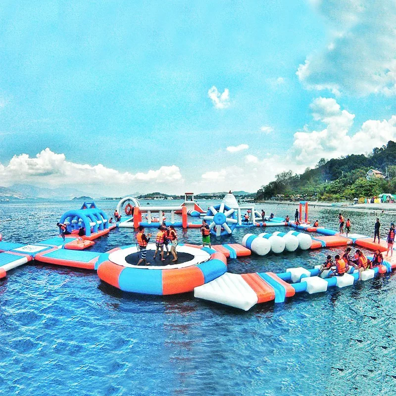 Flotante de agua inflable Parque lago inflables juegos de agua inflable  parque acuático para el