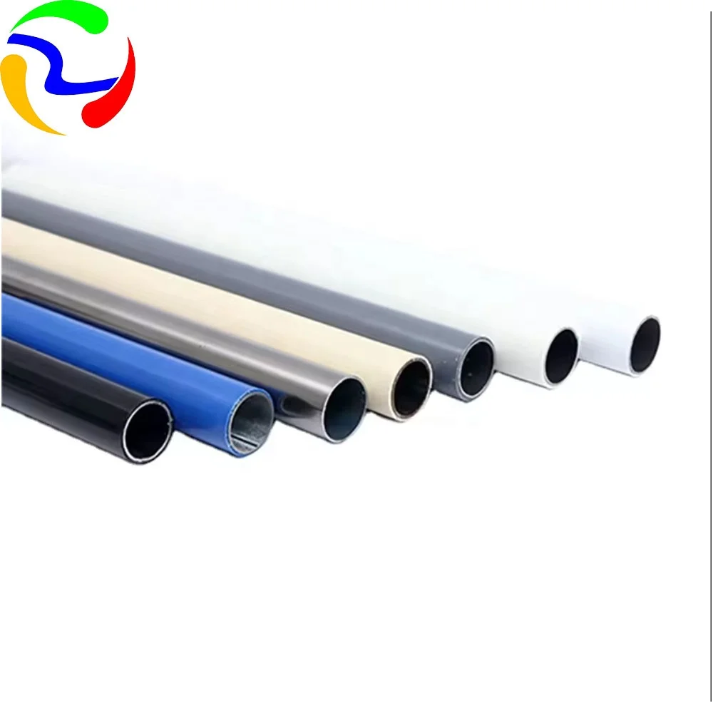 High Quality Customizable Inner Outer Plastic-Coated Composite Lean Pipe Turnover Cart Round Shape Color Coated Lean Tube