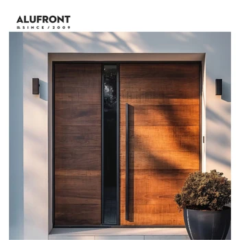 ALUFRONT Modern Minimalist Home Design Security Aluminum Entrance Door Finished Aluminium Front Entry Door for Villa