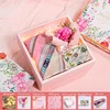 Silk scarf+dried flower gift box