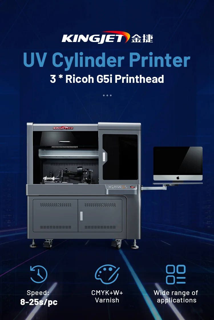 Kingjet UV Cylinder Printer - Automatic Cosmetic Printing