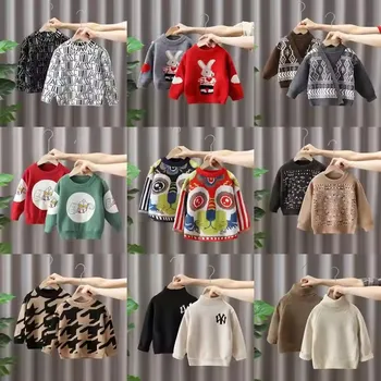 Children's Designer Toddler Pullover Knitted Sweater Newborn Baby Children's Sweater Boys Girls Baby Clothing