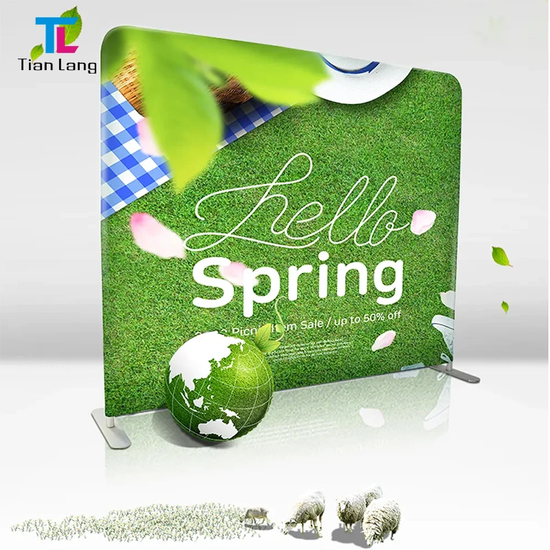 Tian Lang Portatile 8 Ft Display per Fiere con Tessuto Teso Pop-Up con Parete Stretch a Tubo