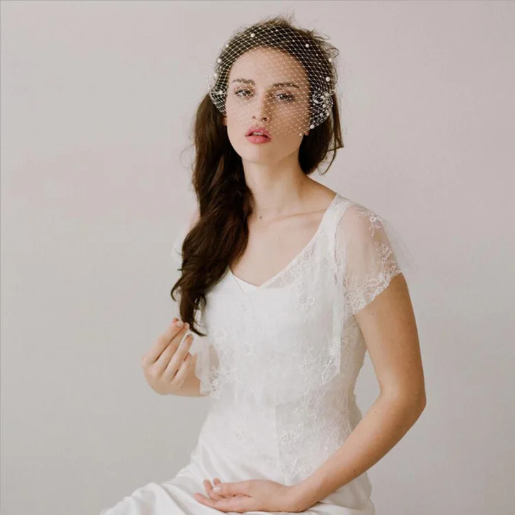Wedding Veil Birdcage Veil Flowers Bridal Veil Cage Face