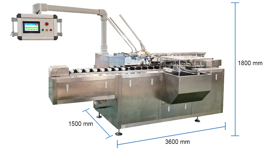 Dession Automatic Folding Carton Packing Machine for Snack Food ...
