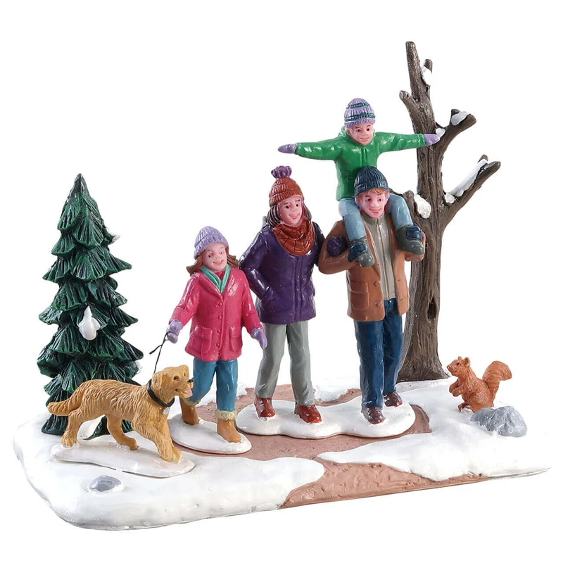 Individuelle Weihnachtsfeier-Dekoration: Resin-Lemax-Dorf-Sänger-Figur im Vintage-Stil, festlicher Musiker-Schmuck für Zuhause und Veranstaltungen