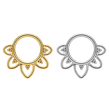 Hot Sell ASTM F136 Titanium 16G Segment Clicker Nose Ring  Ear Cartilage Tragus Helix Conch Lip Piercing Body Piercing Jewelry
