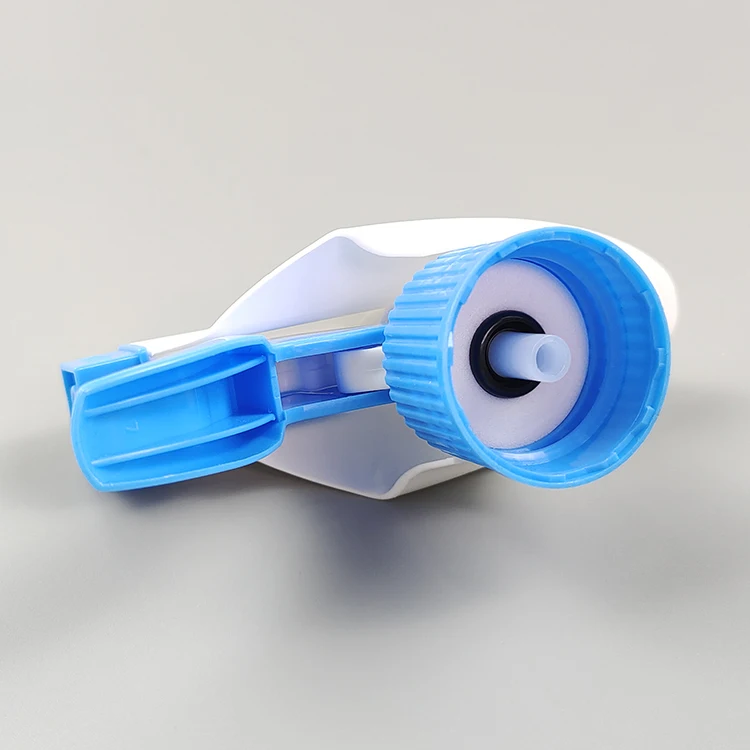 Factory Blue White Color Plastic Trigger Sprayer 28mm for Daily Cleaning Household Cleaning details