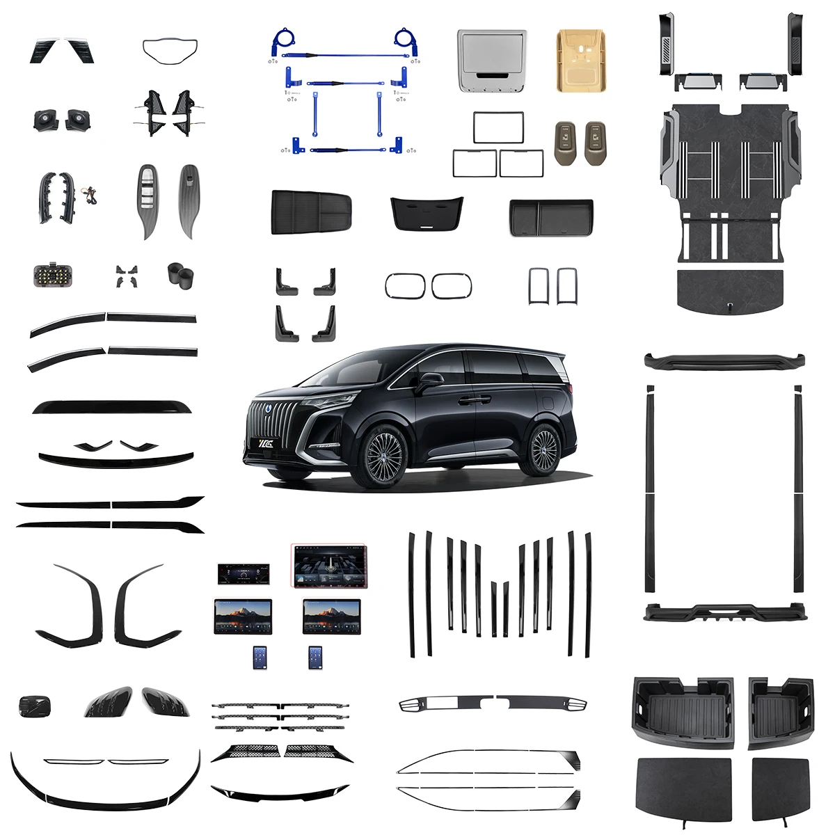 Maremlyn Car Interior Accessories for Denza D9 High Quality ABS Trim Interior Kits Factory Made Hot Selling Car Parts