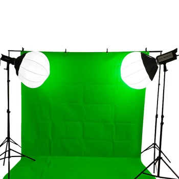 Professional Green Color Cotton Muslin Photo Backgrounds Studio Photography Screen Backdrop Cloth Kit detail image