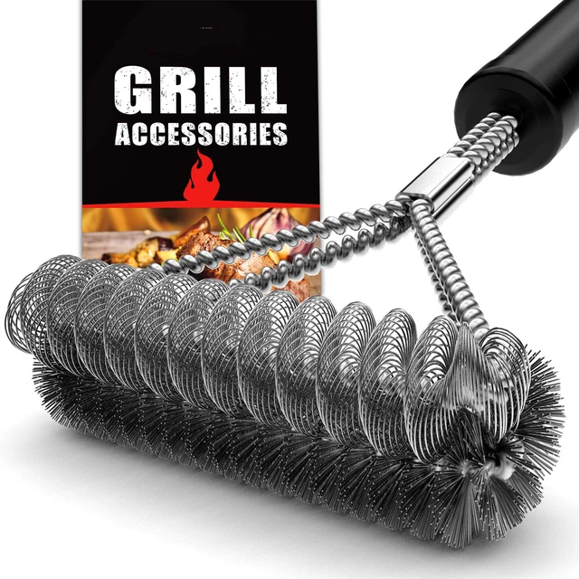 Wholesale Rust Resistant 17 Inches Grill Brush Bristle Free and Wire Combined BBQ Grill Cleaning Brush