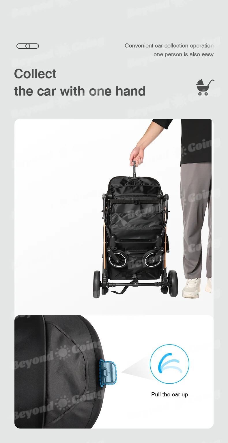 Customized High Quality Baby Pram Portable Buggy Lightweight Luxury Push Chair Folding Baby Carriage Stroller