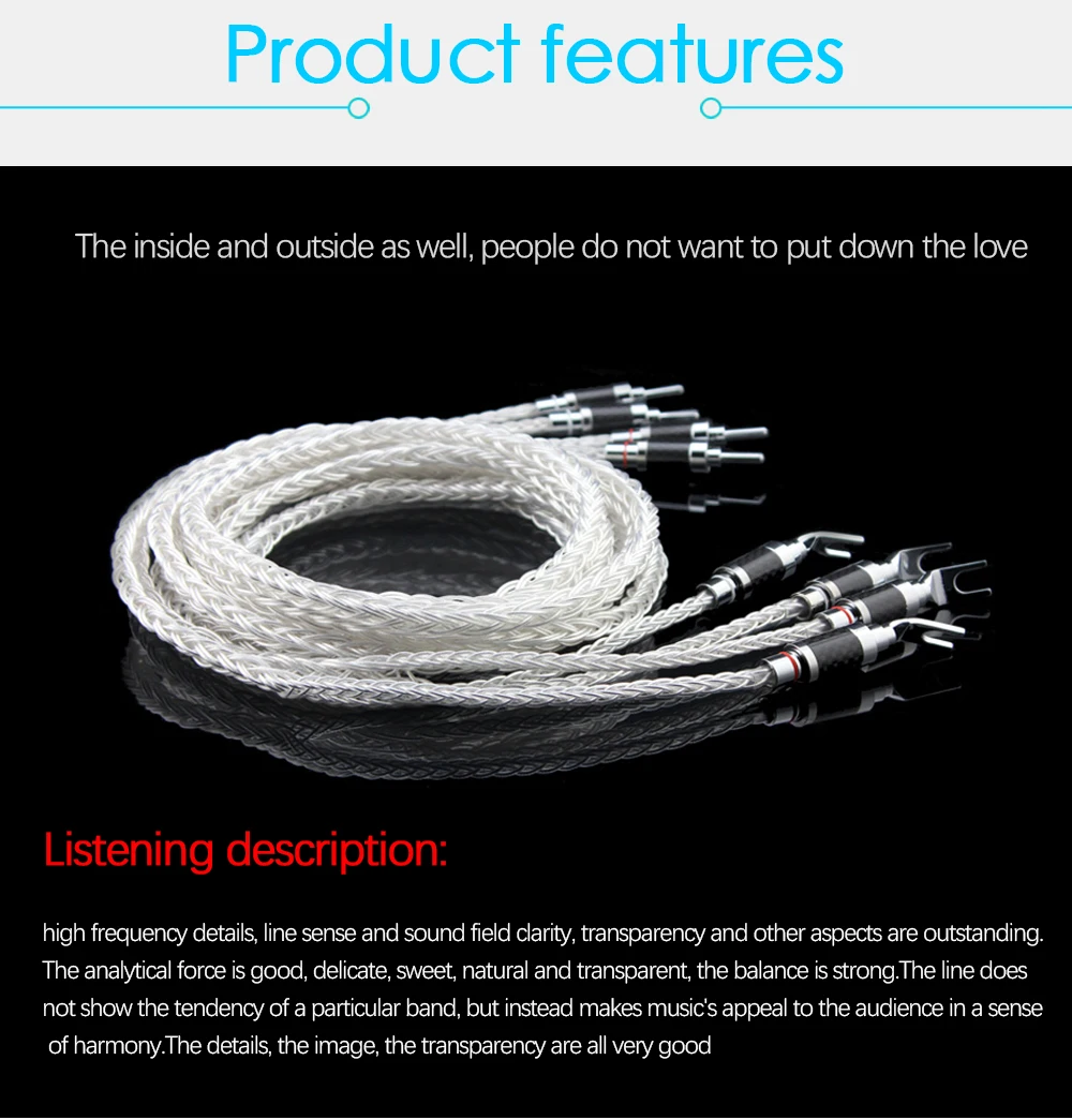 High Quality Pure Copper Speaker Surround Sound Wire Connection