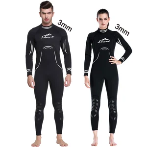 Men Women Full Body 3mm Neoprene Wetsuit Back Zip Diving Suit for Scuba Surfing Freediving
