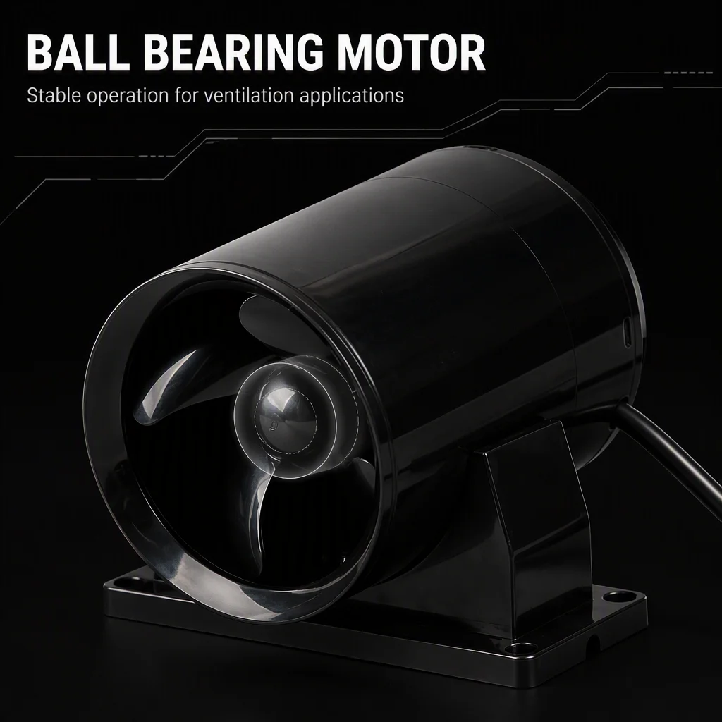 Mounted Bathroom Air Extractor, Wall, Inline, Centrifugal - detail 8
