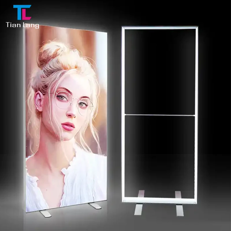 TianLang Single Sided Tela Light Box Ilaw Free Standing Trade Show Led Advertising Light Box