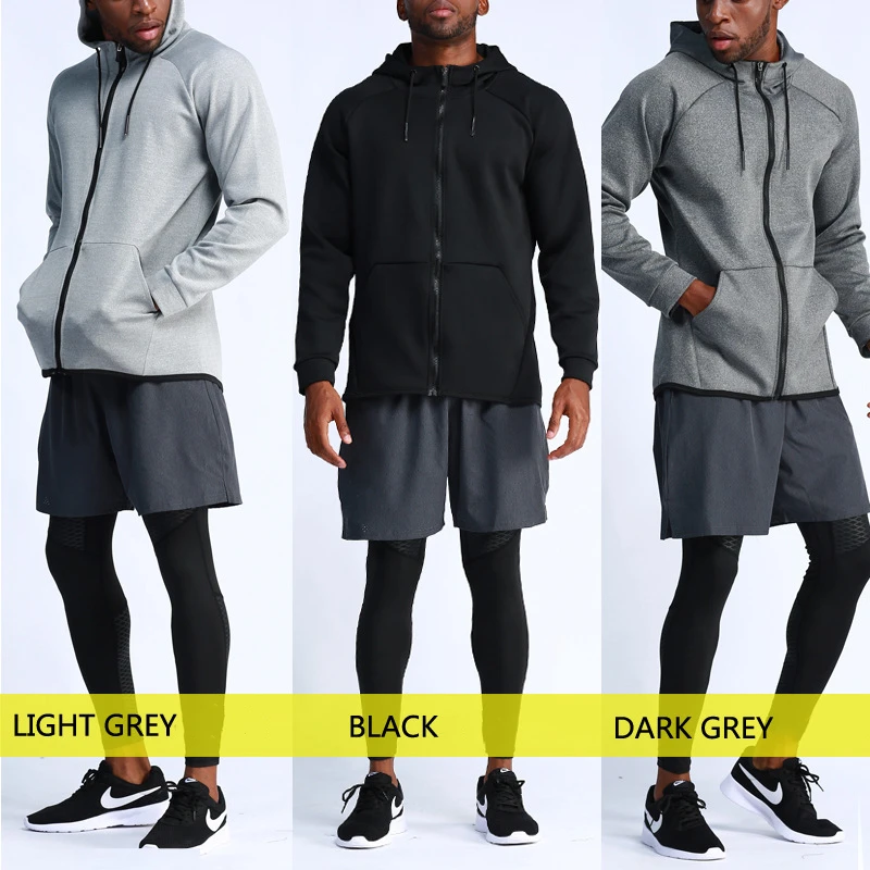 Custom Men Sports Jackets Outdoor Camping Coats Thermal Waterproof Soft Shell Jacket Fitness Zipper Hoodies