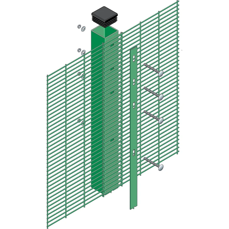 358 High-Security Weld Wire Fence, Powder Painted Mesh Fence Panels RAL 6005, 9003 , Anti Climb and Cut, 12.70mm x 76.20