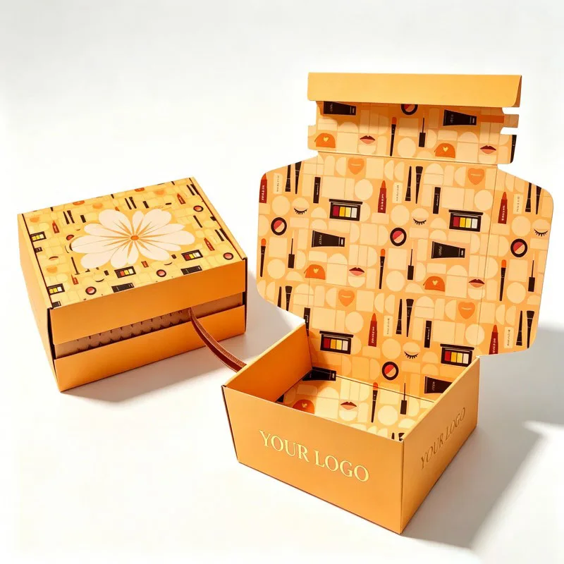 Customized logo Clothing Shipping Box Eco Friendly Corrugated Cardboard Packaging Box Hat T-shirt Zipper Gift Paper Box