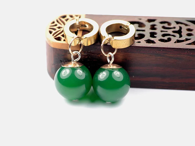 XR Anime Cartoon Vegetto Potara Ball Earrings Black Son Goku Zamasu Z Fusion Earrings Cosplay Jewelry Agate