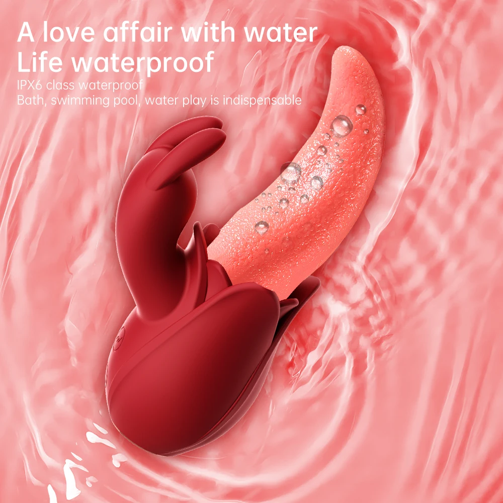 New Tongue Rabbit vibration, tongue licking stick female masturbation device G-spot orgasm massage adult toy 6