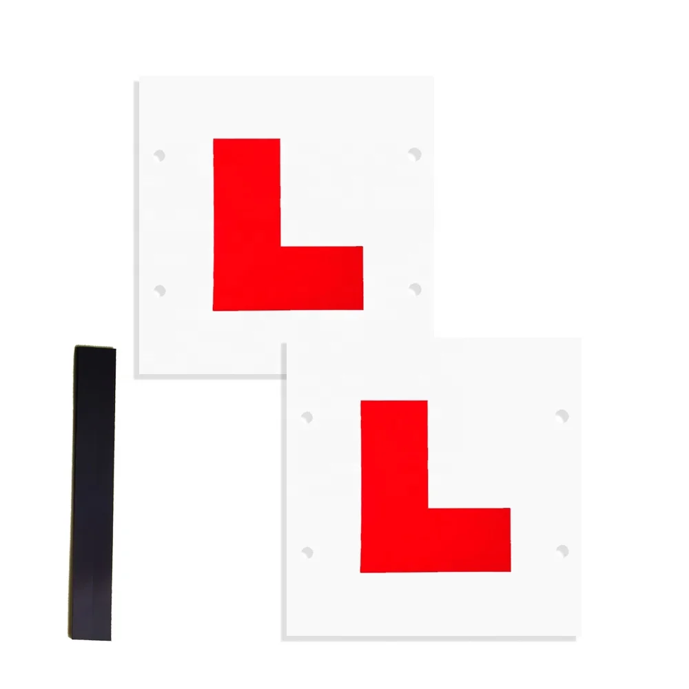 2 x Magnetic L Plate Learning Plates Car Plates Learner Sign UK STOCK 