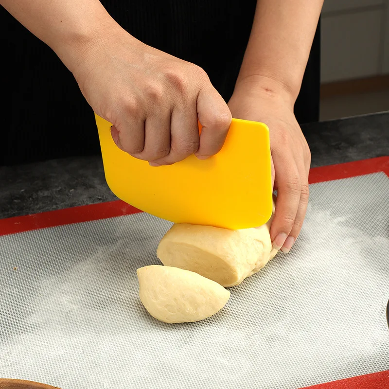 Dough Scraper, 3 Pieces Bowl Scraper for Baking Food-Grade Plastic Dough  Cutter