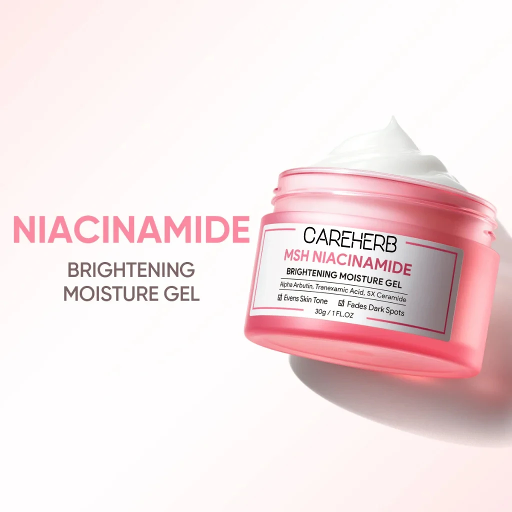 Custom Dark Spot Removing Reduce Redness Lightening MSH Niacinamide Brightening Glowing Moisture Gel Face Cream and Lotion