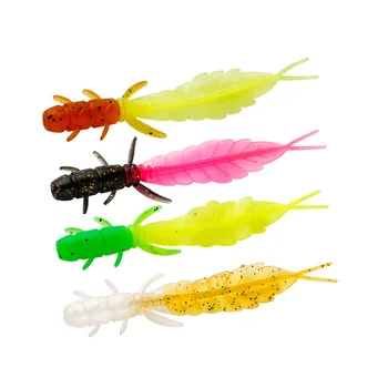 Cheery 5cm/7.5cm Different Colors Mini Plastic Soft Worm Straight Tail Lure Artificial Fishing Soft Bait – Soft Lure – view 2