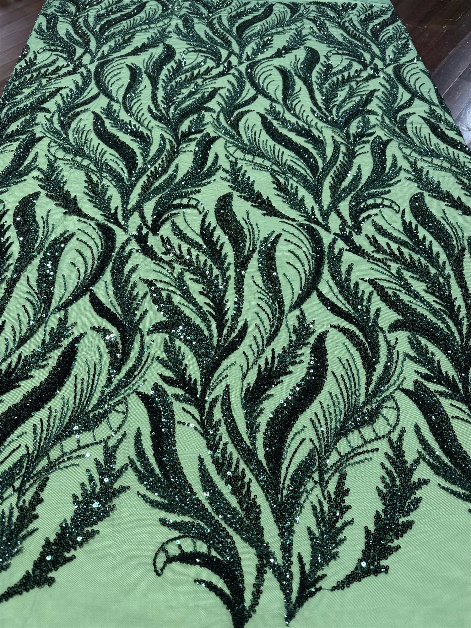 Beautiful Multicolor Flower Design Beaded Mesh Embroidery Lace Fabric