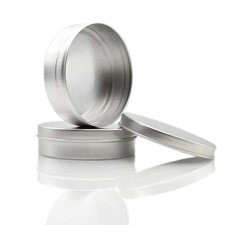Wholesales Metal Scented Tea Jar 30ml 50g 60g Empty Round Aluminum Spices Herbs Tin Can