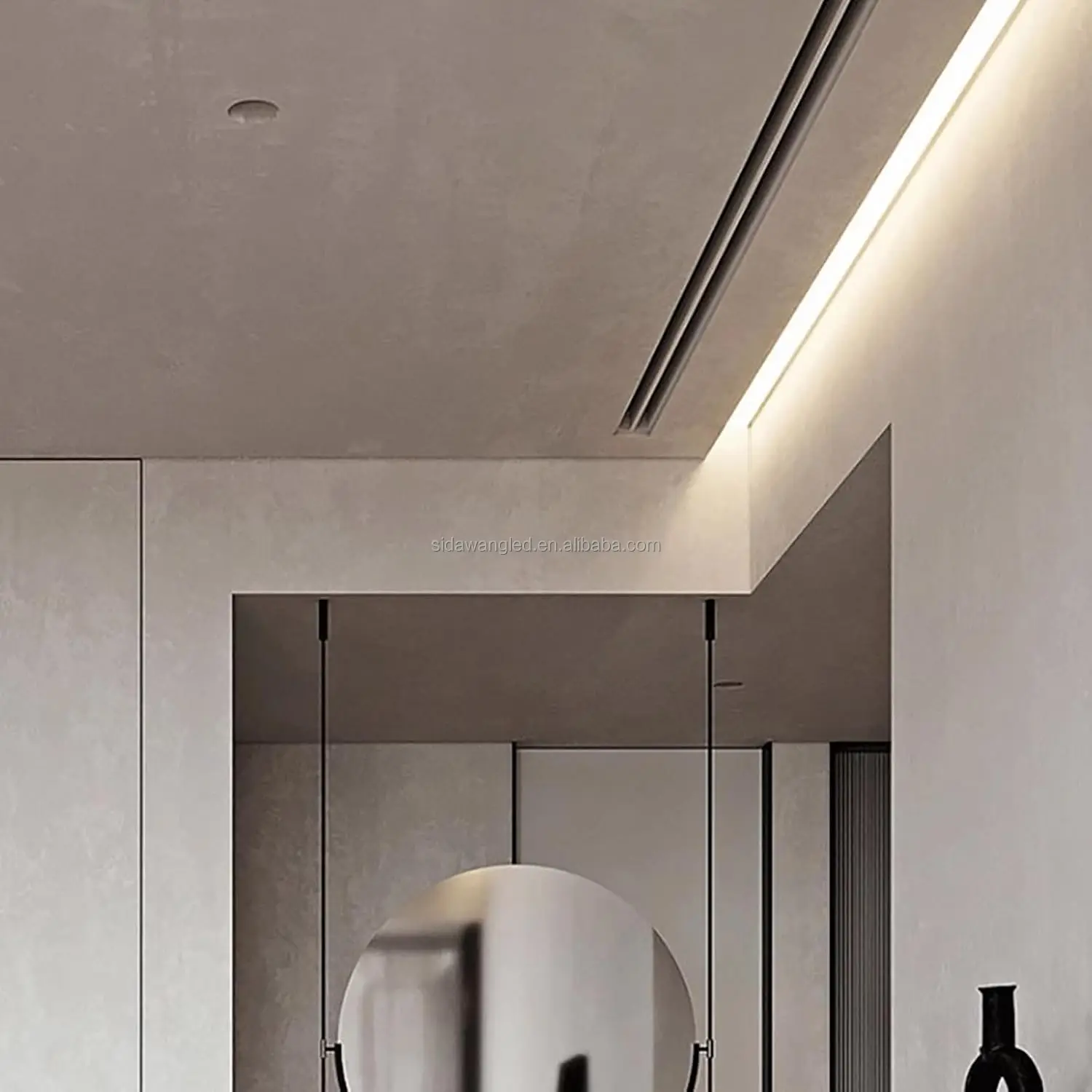 SDW88.6X87MM-A Top Corner LED Aluminum Profile Ceiling Recessed ...