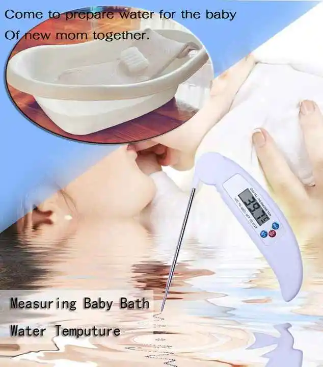 Hot Sale Backlight LCD Display Kitchen Thermometer Manufacturer Digital Meat Household Electronic Thermometers Stainless Steel