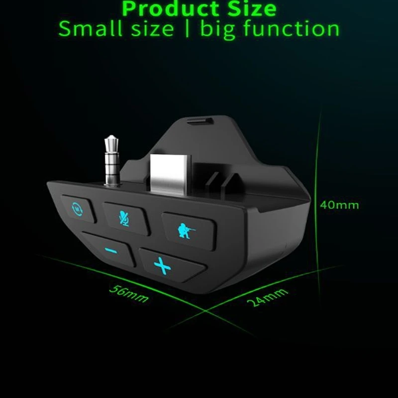 Stereo Headset Adapter for PS5 Xboxes One Xboxes Series S X Controller Audio Headphone Converter