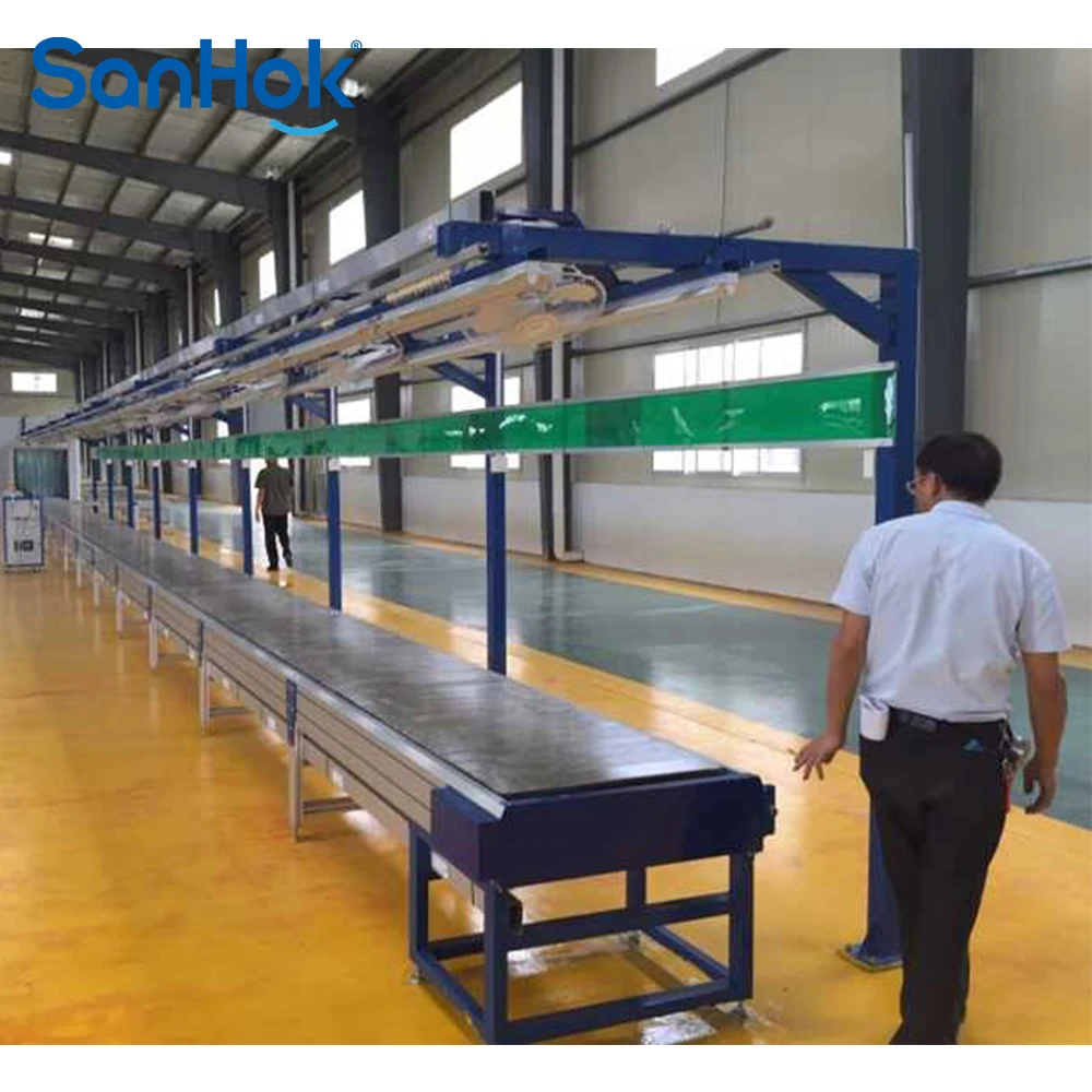 Industrial Factory Conveyor Electric Air Conditioning Fan Assembly Line