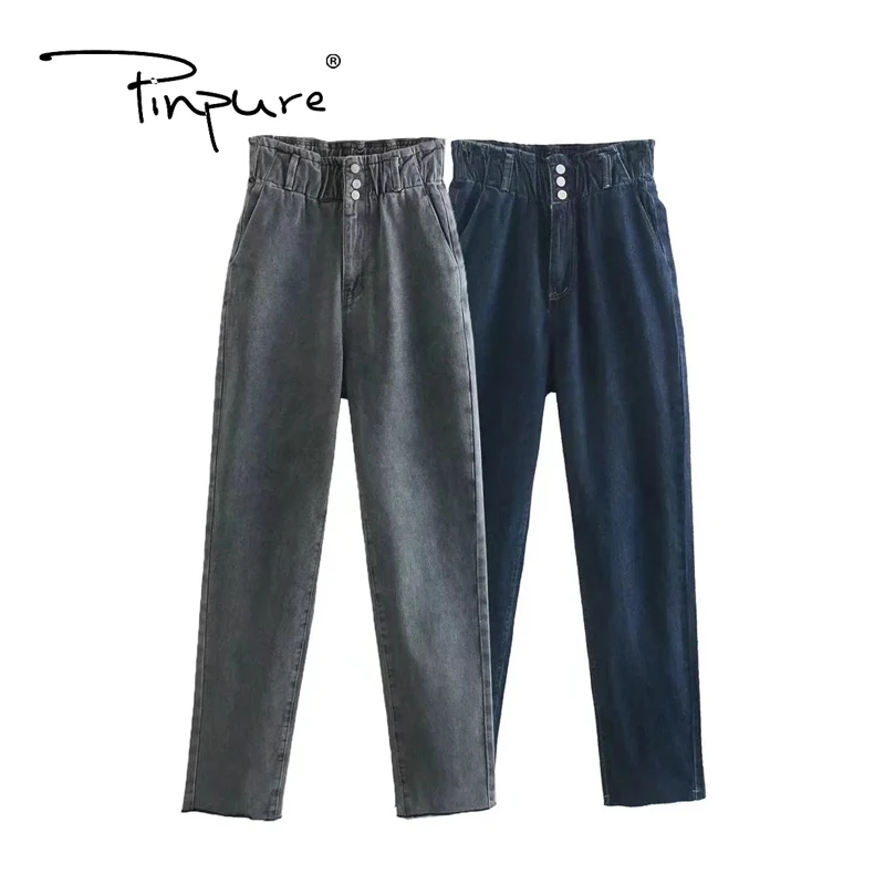 Pantalones vaqueros para mujer, moda Primavera Verano 2019, pantalones  vaqueros casuales holgados Vintage para mujer, Pantalones vaqueros de  cintura elástica, pantalones Harem de Denim - AliExpress Ropa de mujer
