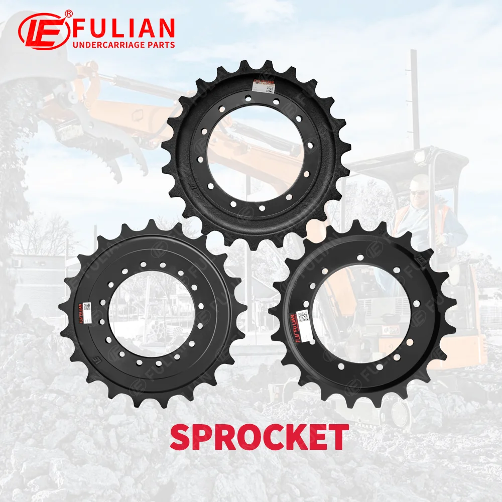 Compact Excavator Undercarriage Parts Sprocket Rubber Track Idler Steel Track Group Carrier Roller Bottom Roller for Hanix