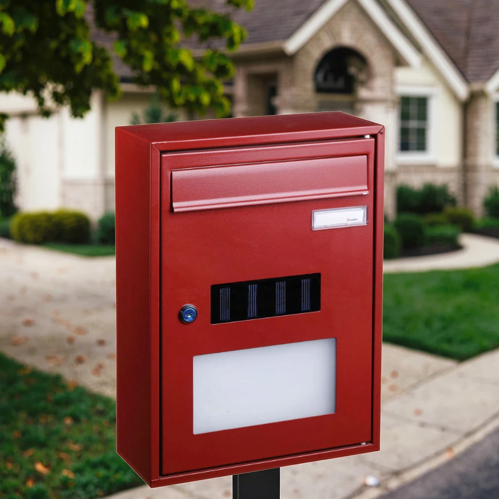 Buzón con energía solar al por mayor con luz LED para números de