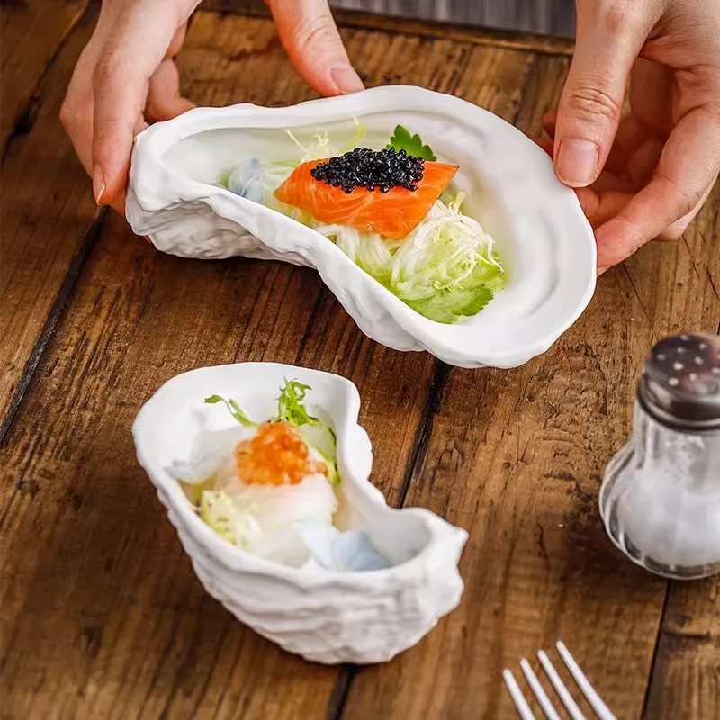 Chaoda-platos de cerámica con forma de concha, cocina Molecular de  pulgadas, para comida de mar, hotel, estrellas