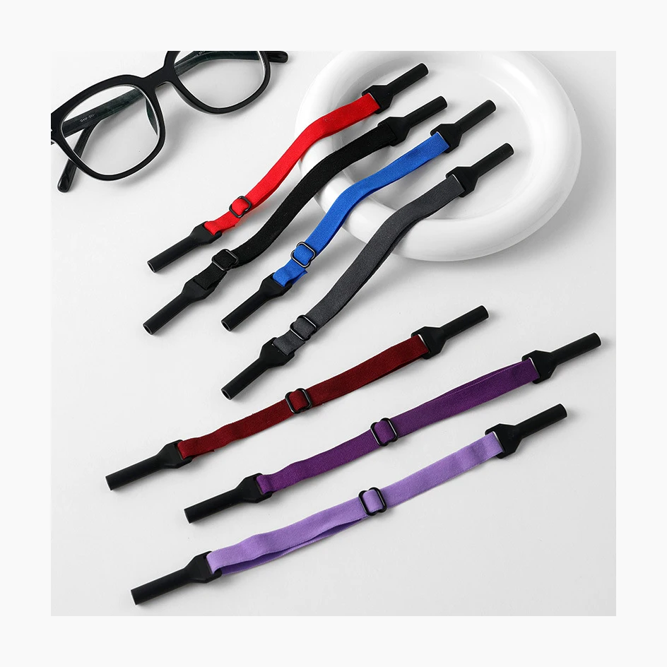Ninestar Adjustable Anti-Slip Polyester Snapping Clip Elastic Glasses Strap for Kids Sports Use 19.5cm Model C135