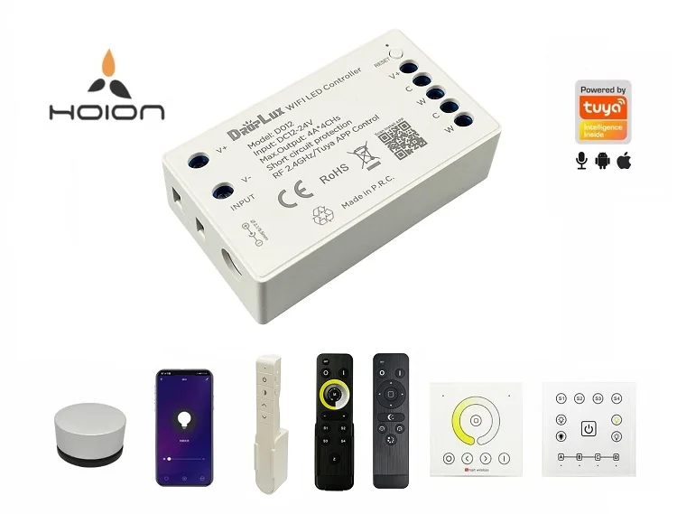 Smart Home Tuya Dual White CCT Led Controller with White Color Led Remote Control RFBT12