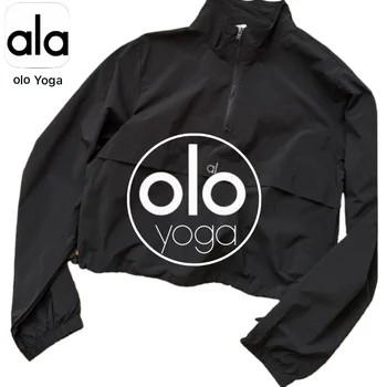 Windproof, Thin, Sun-protective Yoga Wear, Smock Top, Long-sleeved, Loose Sports Jacket for Spring and Summer