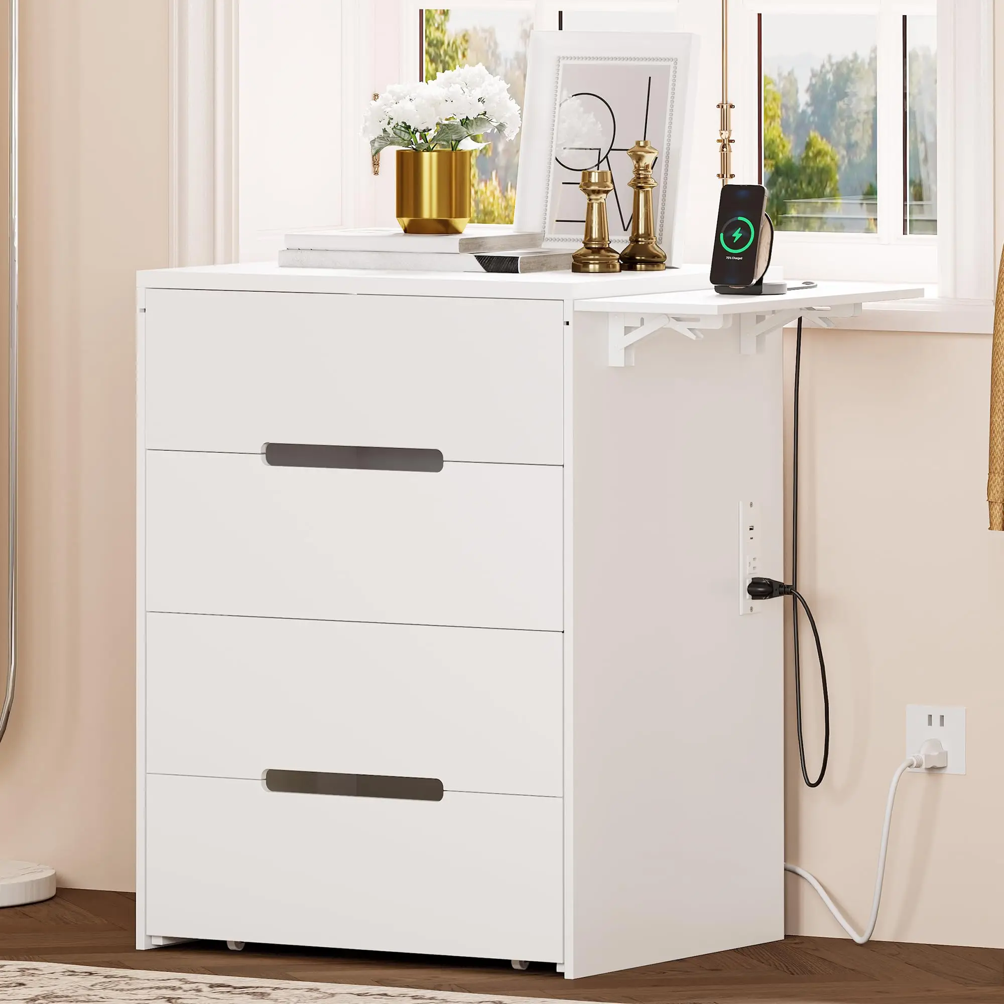 3 in 1 Vanity Desk with Plip Top Mirror Glass Top Dressing Table for Sale Mini China Dressing Table Vanity Con Luz Led