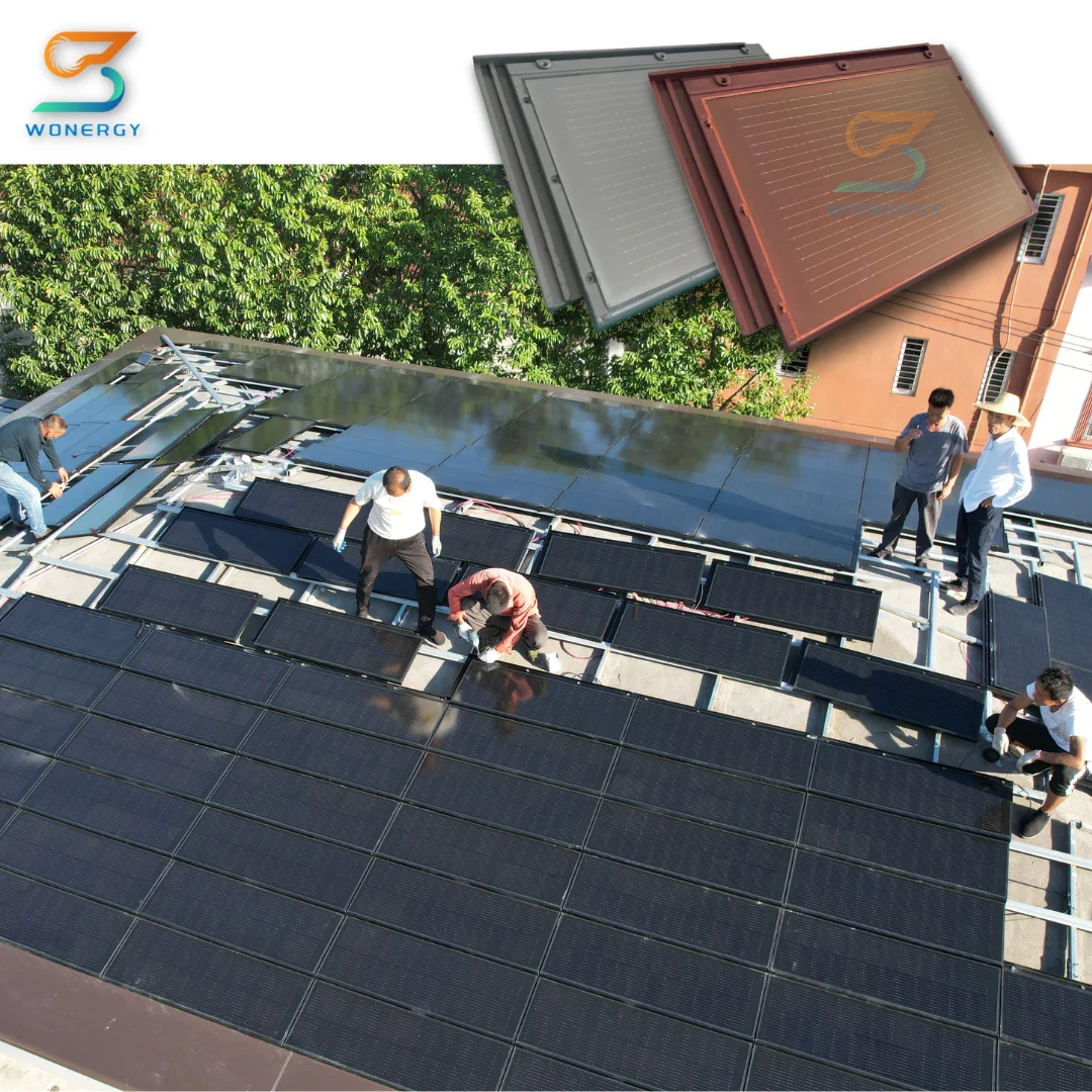 High Loading Integrated Solar Roofing Tile Excellent Thermal Insulation Solar Panel System Double Glass Bipv Solar Panel