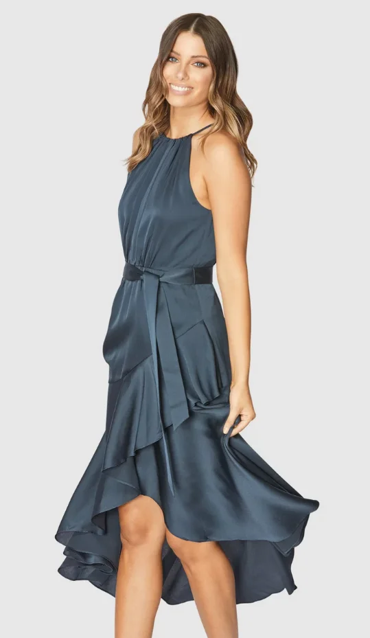 2022 Summer Oem Fashion Satin Polyester O Neck With Spaghetti Straps