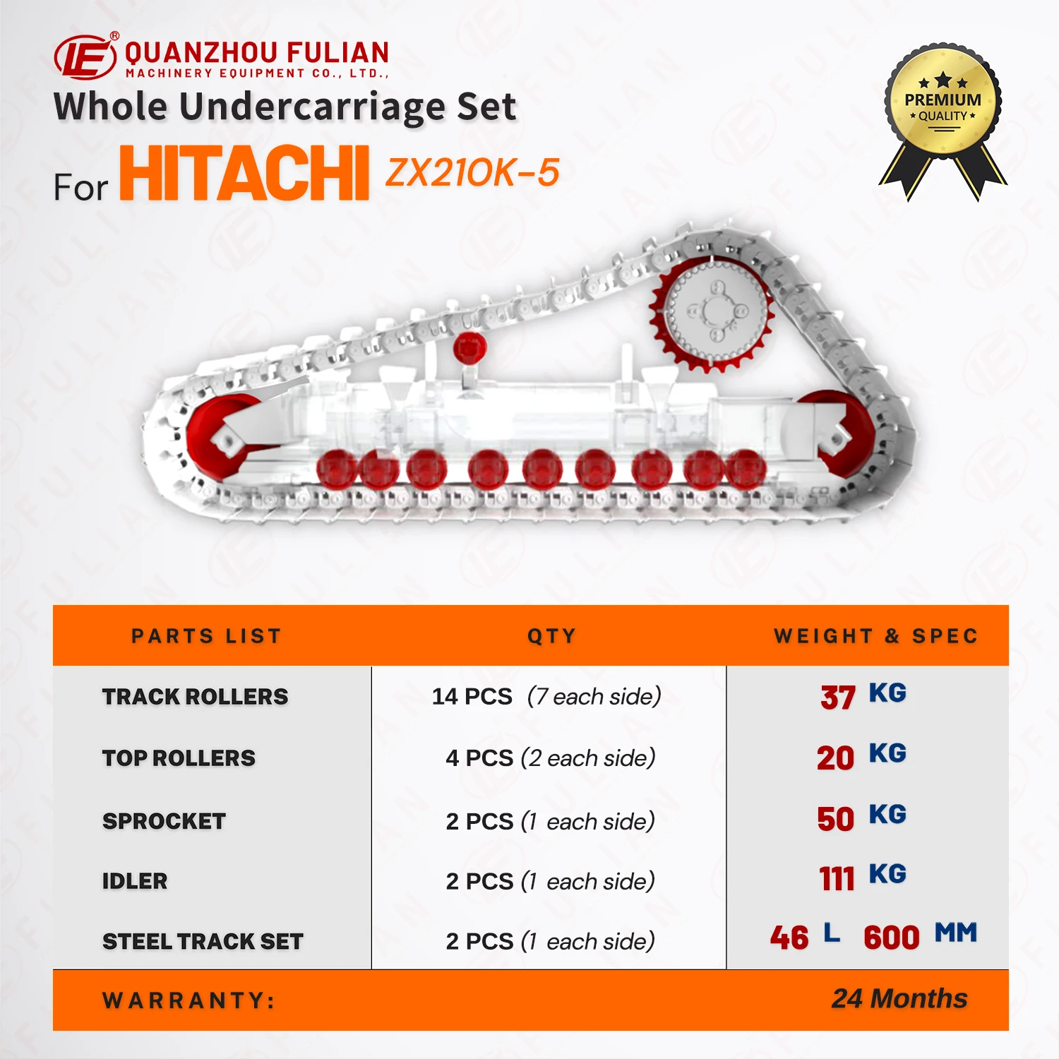 ZX210K-5重機部品トラック下部ローラー日立掘削機下部構造部品