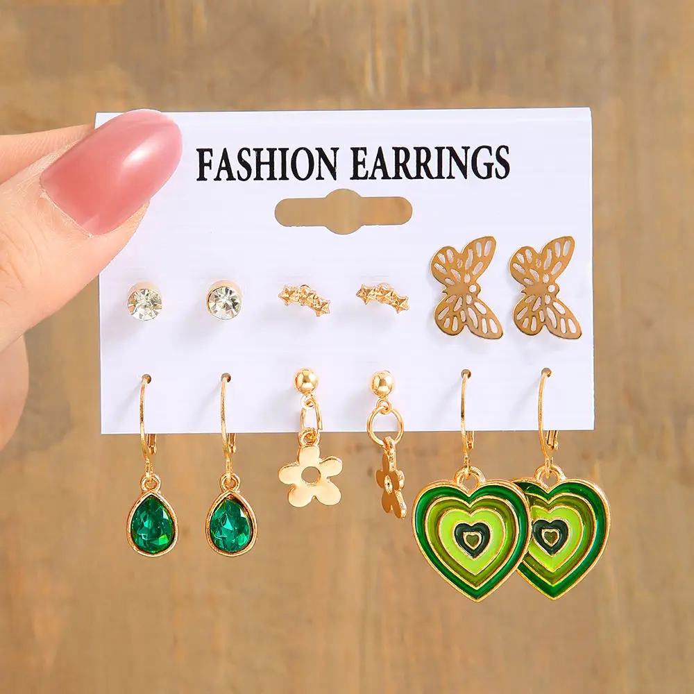 Bulk Wholesale Earrings Acrylic Earrings Gold Drip Heart Butterfly Ring