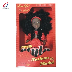 High Quality Black Silicone Dolls African Afro American Dolls, Cheap 14 Inches Black Girl Dolls for Kids Girls