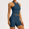 Blue vest+shorts